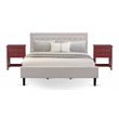 Pemberly Row 3-Piece Upholstered King Bedroom Set in Mist Beige/Black