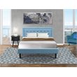 Pemberly Row 2-Piece Queen Bedroom Set with Fabric Platform Bed and Nightstand