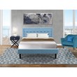 Pemberly Row 2-Piece Queen Bedroom Set with Fabric Bed in Denim Blue
