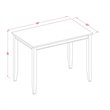 Pemberly Row Buckland 3-Piece Counter Height Dining Table Set in Black