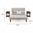 Pemberly Row 3-piece Wood Queen Bedroom Set in Mist Beige