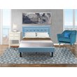 Pemberly Row 2-Piece Wood Full Bedroom Set in Denim Blue and Cream
