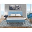 Pemberly Row 2-Piece Wood King Bedroom Set in Denim Blue Finish