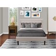Pemberly Row 2-Piece Fabric Full Bedroom Set in Mist Beige and Black