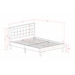 Pemberly Row 2-Piece Fabric Full Bedroom Set in Mist Beige and Walnut