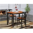 Pemberly Row Yarmouth 3-Piece Wood Dining Room Set in Black/Cherry