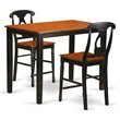 Pemberly Row Yarmouth 3-Piece Wood Dining Room Set in Black/Cherry