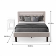 Pemberly Row 2-Piece Full Bedroom Set with Mist Beige Fabric Upholstery