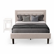Pemberly Row 2-Piece Full Bedroom Set with Mist Beige Fabric Upholstery