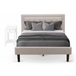 Pemberly Row 2-Piece Full Bedroom Set with Mist Beige Fabric Upholstery