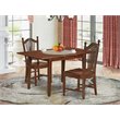 Pemberly Row Norfolk 3-Piece Mahogany Dining Set with Wooden Chairs