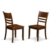 Pemberly Row Set of 2 Wood Dining Chairs with Espresso Finish