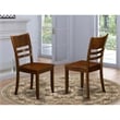 Pemberly Row Set of 2 Wood Dining Chairs with Espresso Finish