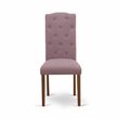 Pemberly Row Fabric Dining Chairs in Mahogany/Purple (Set of 2)
