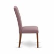 Pemberly Row Fabric Dining Chairs in Mahogany/Purple (Set of 2)