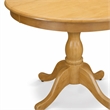 Pemberly Row Antique 3-Piece Dining Room Set with Oak Finish and Fabric Seats