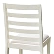 Pemberly Row Dining Chairs in White Faux Leather Wood (Set of 2)