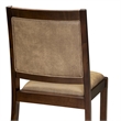 Pemberly Row Dining Chairs in Walnut Faux Leather Wood (Set of 2)