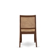 Pemberly Row Dining Chairs in Walnut Faux Leather Wood (Set of 2)