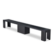 Pemberly Row Extendable Wooden Bench in Black Finish