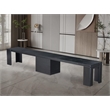 Pemberly Row Extendable Wooden Bench in Black Finish