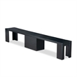 Pemberly Row Extendable Wooden Bench in Black Finish