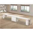 Pemberly Row Extendable Wooden Bench in White Finish