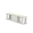 Pemberly Row Extendable Wooden Bench in White Finish