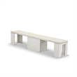 Pemberly Row Extendable Wooden Bench in White Finish