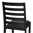 Pemberly Row Black Dining Chairs Set of 2 with Linen Upholstery