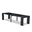 Pemberly Row 5-Piece Dining Set with Wood Table and Benches in Black