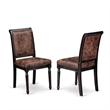 Pemberly Row 9-Piece Dining Table Set in Black Finish with Wooden Chairs