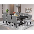 Pemberly Row 9-Piece Dining Room Set in Acacia Wood Black Finish