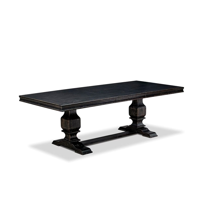 Pemberly Row 5-Piece Dining Set with Acacia Wood in Black Finish