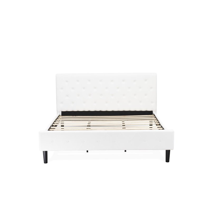 Pemberly Row 2-Piece Wood King Bedroom Set in Butter Cream Finish
