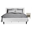 Pemberly Row 2-Piece Wood King Bedroom Set in Butter Cream Finish