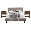 Pemberly Row 3-Piece Wood Queen Bedroom Set in Jacobean & Taupe