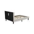 Pemberly Row 2-Piece Wood Full Bedroom Set in White & Butter Cream