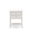 Pemberly Row 2-Piece Wood Full Bedroom Set in White & Butter Cream