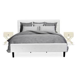 Pemberly Row 3-Piece Wood King Bedroom Set in White Finish