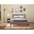 Pemberly Row 2-Piece Wood King Bedroom Set with Nightstand in Brown