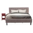 Pemberly Row 2-Piece Wood King Bedroom Set with Nightstand in Burgundy