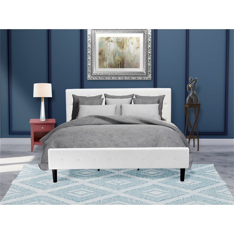Pemberly Row 2-Piece Wood King Bedroom Set in Burgundy Finish
