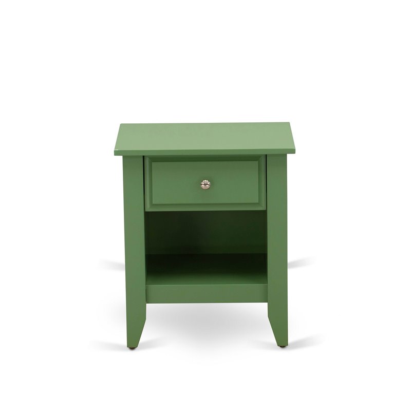 Pemberly Row 2-Piece Full Bedroom Set in White Clover Green Finish