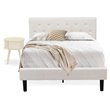 Pemberly Row 2-Piece Full Bedroom Set with Wood Frame in White/Black