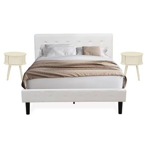 Pemberly Row 3-Piece Wood Queen Bedroom Set in White Finish