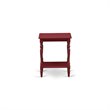 Pemberly Row 2-Piece Wood Full Bedroom Set in White/Burgundy