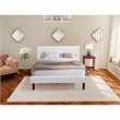 Pemberly Row 2-Piece Wood Queen Bedroom Set in White/Burgundy