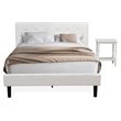 Pemberly Row 2-Piece Wood Queen Bedroom Set in White/Urban Gray
