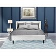 Pemberly Row 2-Piece King Bedroom Set with Wood Frame in White